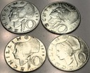LOT zestaw Austria 4x 10 szylingów shilling 1958-1972 SREBRO