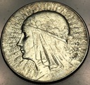 5 zł złotych 1933 Głowa Kobiety Polonia Jadwiga Babka SREBRO