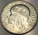 10 zł złotych 1932 Głowa Kobiety Polonia Jadwiga Babka SREBRO