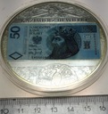 Medal 50 zł Kazimierz Wielki Władcy Polski na Banknotach