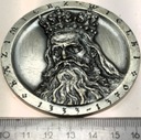 Medal 1985 Kazimierz Wielki PTTK Chełm Seria Królewska nr 20 SREBRZONY