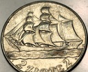 2 zł złote 1936 Żaglowiec Żaglówka Statek SREBRO