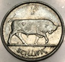 Irlandia 1 szyling 1940 SREBRO