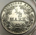 Niemcy 1/2 marki cesarskiej 1915 A SREBRO