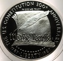 USA 1 dolar dollar 1987 Konstytucja 200 lat SREBRO