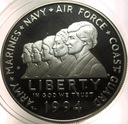 USA 1 dolar dollar 1994 Kobiety w Siłach Zbrojnych USA Dolary SREBRO
