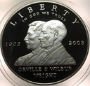 USA 1 dolar dollar 2003 Bracia Wright SREBRO