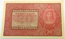 1919 20 Dwadzieścia Marek Polskich II Serja FL banknot (nr 3)
