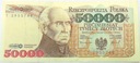 1993 50000 zł złotych Staszic seria T banknot