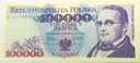 1993 100000 zł złotych Moniuszko seria B banknot (nr 2)