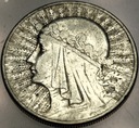 10 zł złotych 1932 Głowa Kobiety Polonia Jadwiga Babka SREBRO