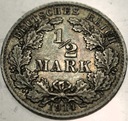 Niemcy 1/2 marki 1914 A SREBRO ŁADNA