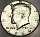 USA 1/2 dolara Half Dollar 1964 KENNEDY John F JFK SREBRO