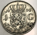 Holandia 1 Gulden 1956 Juliana Niderlandy SREBRO