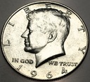 USA 1/2 dolara Half Dollar 1964 KENNEDY John F JFK SREBRO
