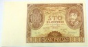 1934 100 zł Sto Złotych Seria BJ banknot (nr 1)
