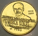 2 zł złote 1999 Ernest Malinowski kolej Peru