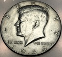 USA 1/2 dolara Half Dollar 1964 KENNEDY John F JFK SREBRO