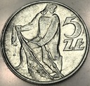 5 zł złotych 1959 RYBAK, moneta z Rybakiem