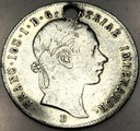 Austria 20 krajcarów 1855 B Franciszek Józef I SREBRO