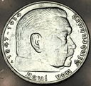 Niemcy 5 marek 1938 A Hindenburg SREBRO