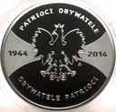 20 zł złotych 2014 Patrioci 1944 Obywatele SREBRO