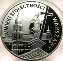 20 zł złotych 1996 WARSZAWA IV wieki Stołeczności Warszawy SREBRO (nr 1)