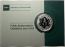 10 zł złotych 2014 SOCZI Polska Reprezentacja Olimpijska SREBRO