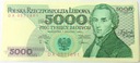 1988 5000 zł pięć tysięcy złotych Seria DA 0571891 Chopin banknot