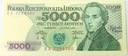 1988 5000 zł pięć tysięcy złotych Seria EA 2254380 Chopin banknot