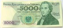 1988 5000 zł pięć tysięcy złotych Seria EA 2646050 Chopin banknot
