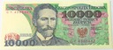 1988 10000 zł dziesięć tysięcy złotych Seria CY 4565467 Wyspiański banknot