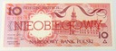 NIEOBIEGOWY 10 zł dziesięć złotych 1990 Seria D WARSZAWA Miasta Polskie