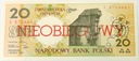 NIEOBIEGOWY 20 zł dwadzieścia złotych 1990 Seria E GDAŃSK Miasta Polskie