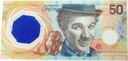 PWPW Charlie CHAPLIN 50 Guardian Cinema Banknot Testowy NIEBIESKA TAŚMA