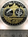 Wspólna Waluta Euro FINLANDIA Suomi Finland 40 mm SREBRO