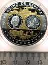 Wspólna Waluta Euro HISZPANIA Reino De Espana 40 mm SREBRO