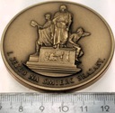 Medal Stacja 01 I Droga Krzyżowa Jezus na Śmierć Skazany INCO VERITAS BRĄZ
