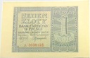 1940 1 zł Jeden Złoty, seria A (nr 1)