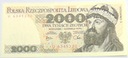 1979 2000 zł złotych Mieszko Chrobry seria U banknot (nr 1)