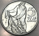 5 zł złotych 1973 RYBAK, moneta z Rybakiem