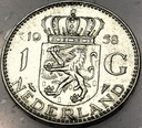 Holandia 1 gulden 1958 Juliana Niderlandy SREBRO