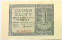 1941 1 zł Jeden Złoty, banknot seria AE