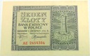 1941 1 zł Jeden Złoty, seria AE banknot