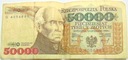 1993 50000 zł złotych Staszic seria G banknot