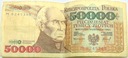 1993 50000 zł złotych Staszic seria M banknot
