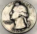 USA 25 centów quarter dollar 1957 Washington SREBRO