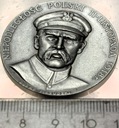 Medal MAŁY 1985 Józef Piłsudski Niepodległość 1918 PTAiN SREBRZONY (nr 2)