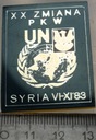 Odznaka XX Zmiana PKW UN Syria VI-XI 1983