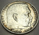 Niemcy 5 marek Reichsmark 1936 Hindenburg SREBRO